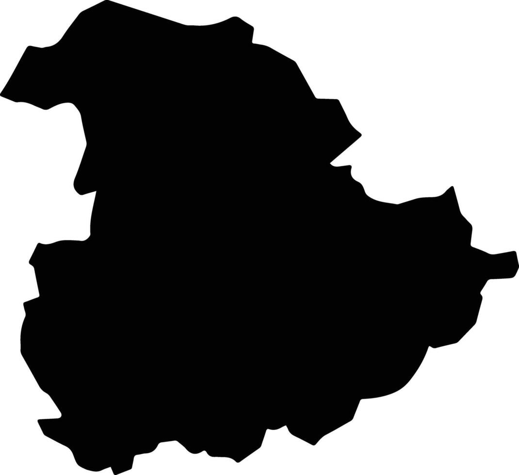 Yahualica Mexico silhouette map vector