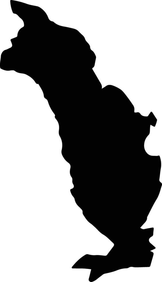 Yahuma Democratic Republic silhouette map vector