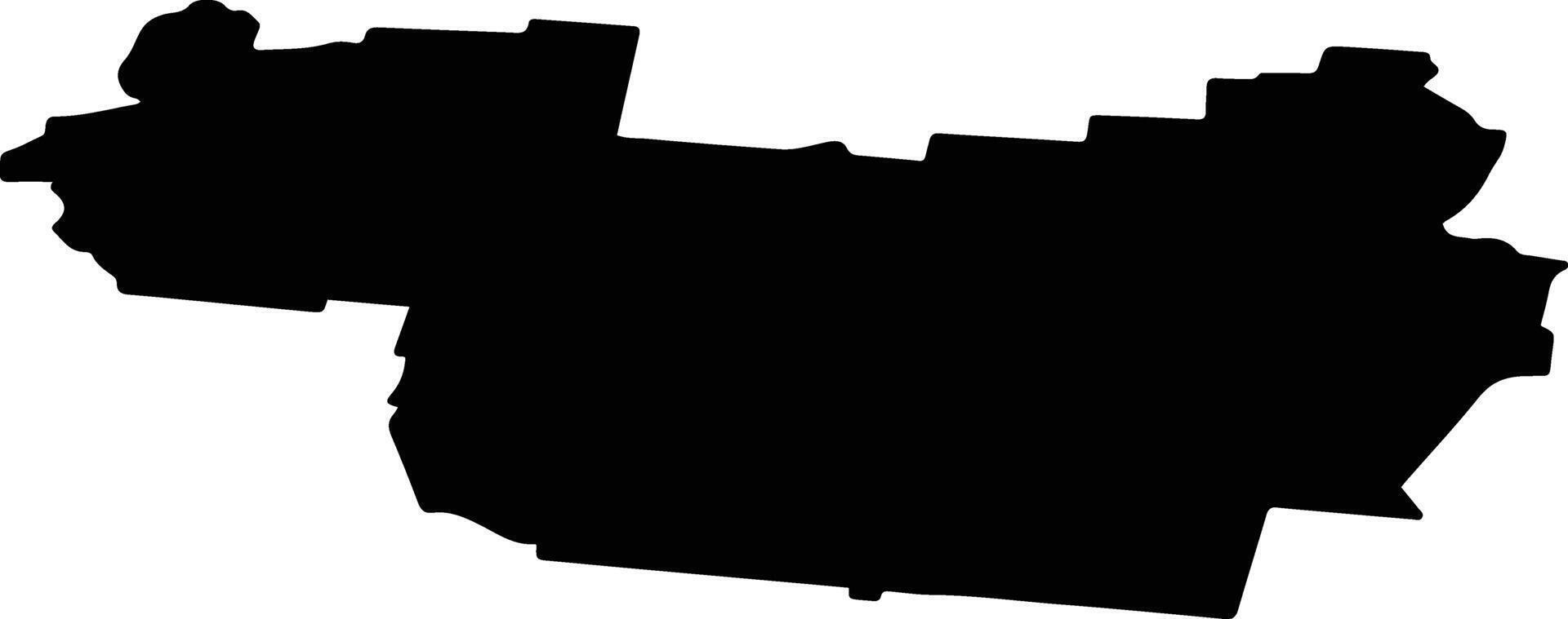 Yakshur Bodyinsky District Russia silhouette map vector