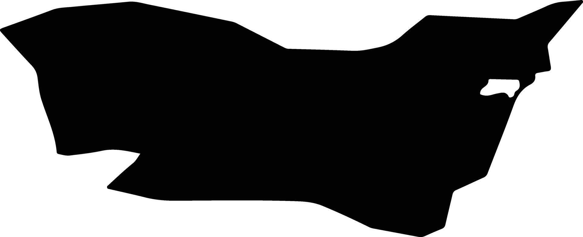 Yakutsk Urban District Russia silhouette map vector