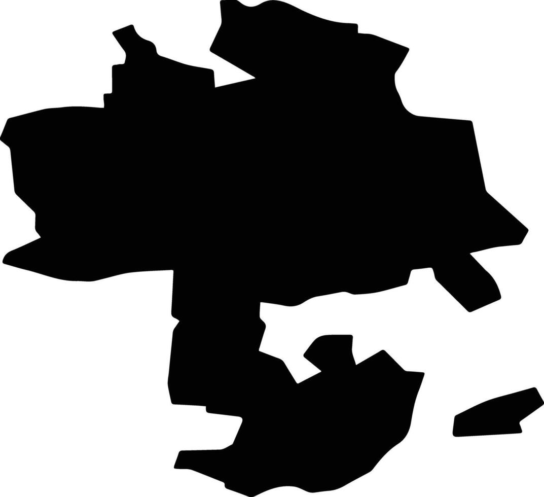 Yalchiksky District Russia silhouette map vector