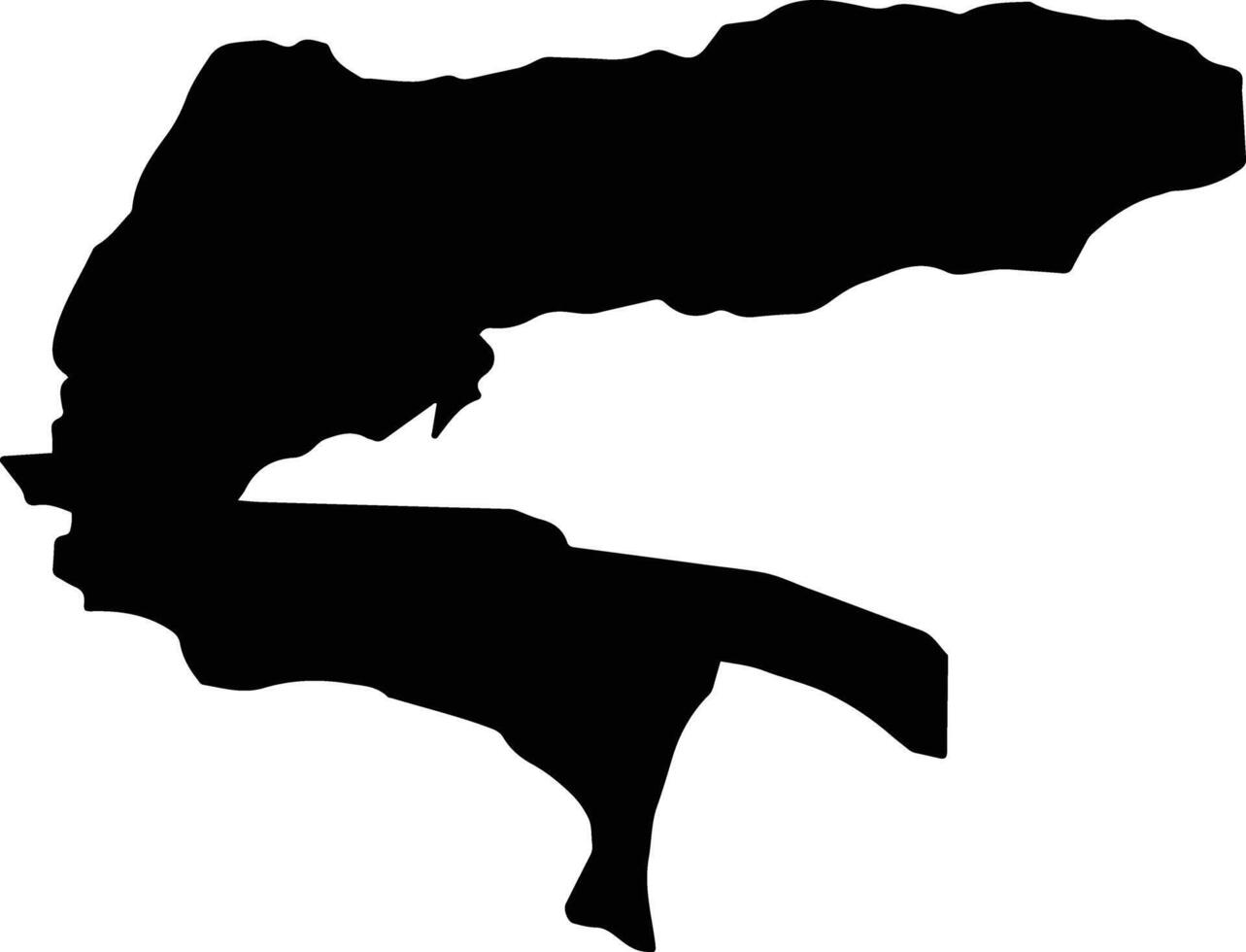 Yallahs Jamaica silhouette map vector