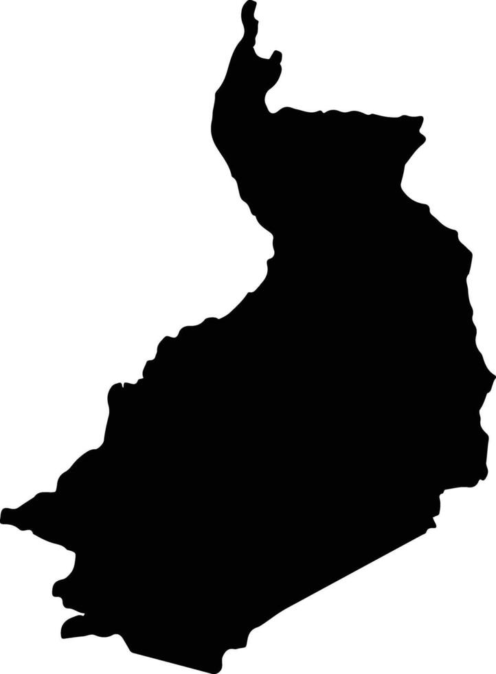 Yalinga Central African Repu silhouette map vector