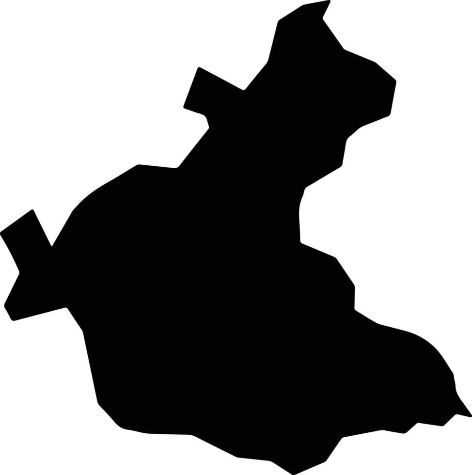 Yamaltu Deba Nigeria silhouette map vector