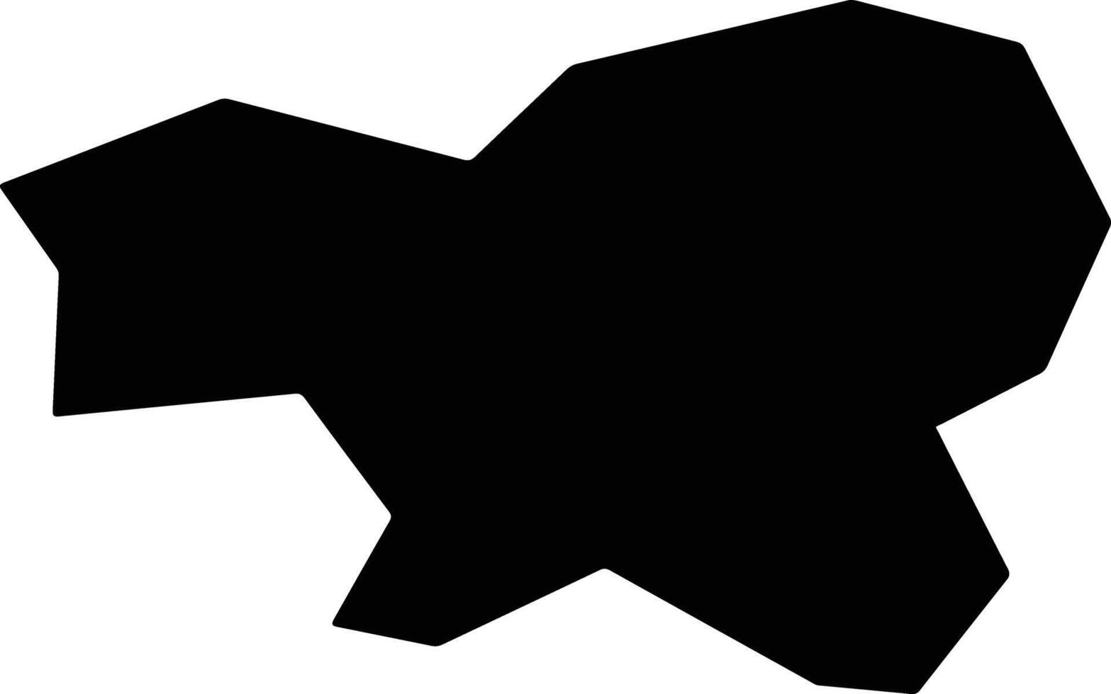Yamazoe Japan silhouette map vector