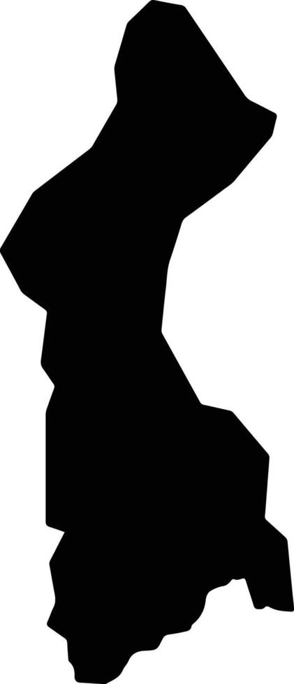 Yambio South Sudan silhouette map vector