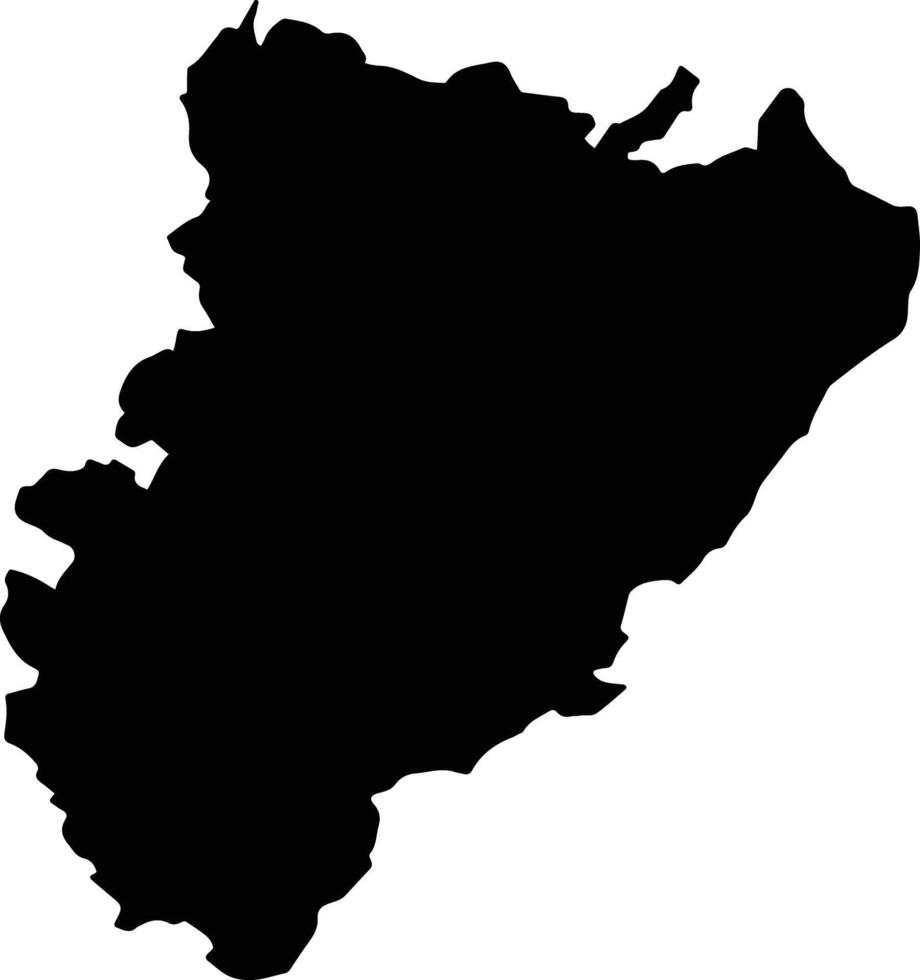 Yamunanagar India silhouette map vector