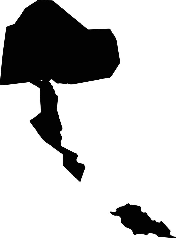 Yanai Japan silhouette map vector