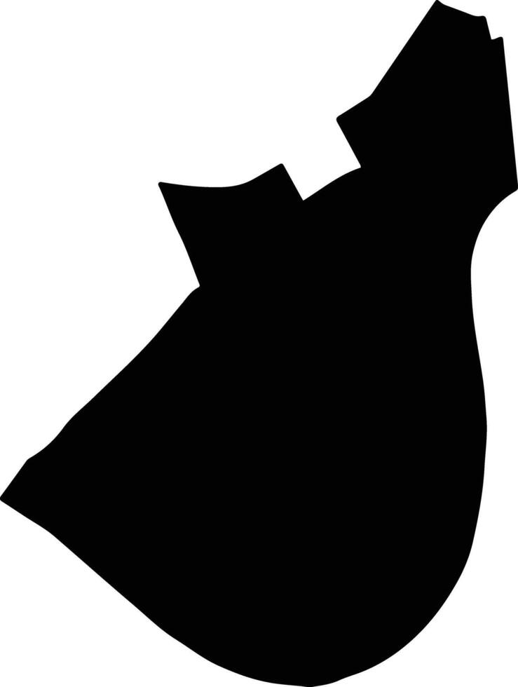 Yan Nawa Thailand silhouette map vector