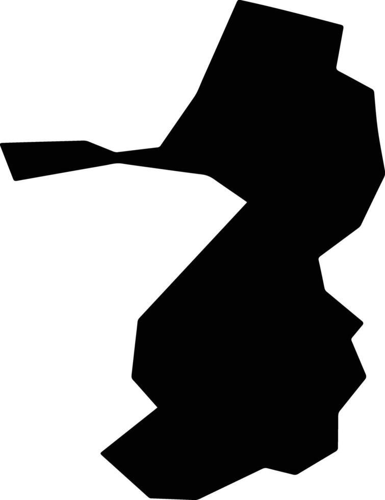 Yanaizu Japan silhouette map vector