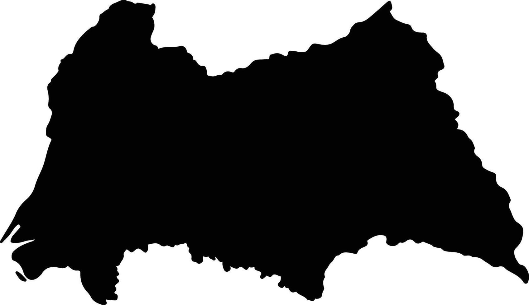 Yan Ta Khao Thailand silhouette map vector