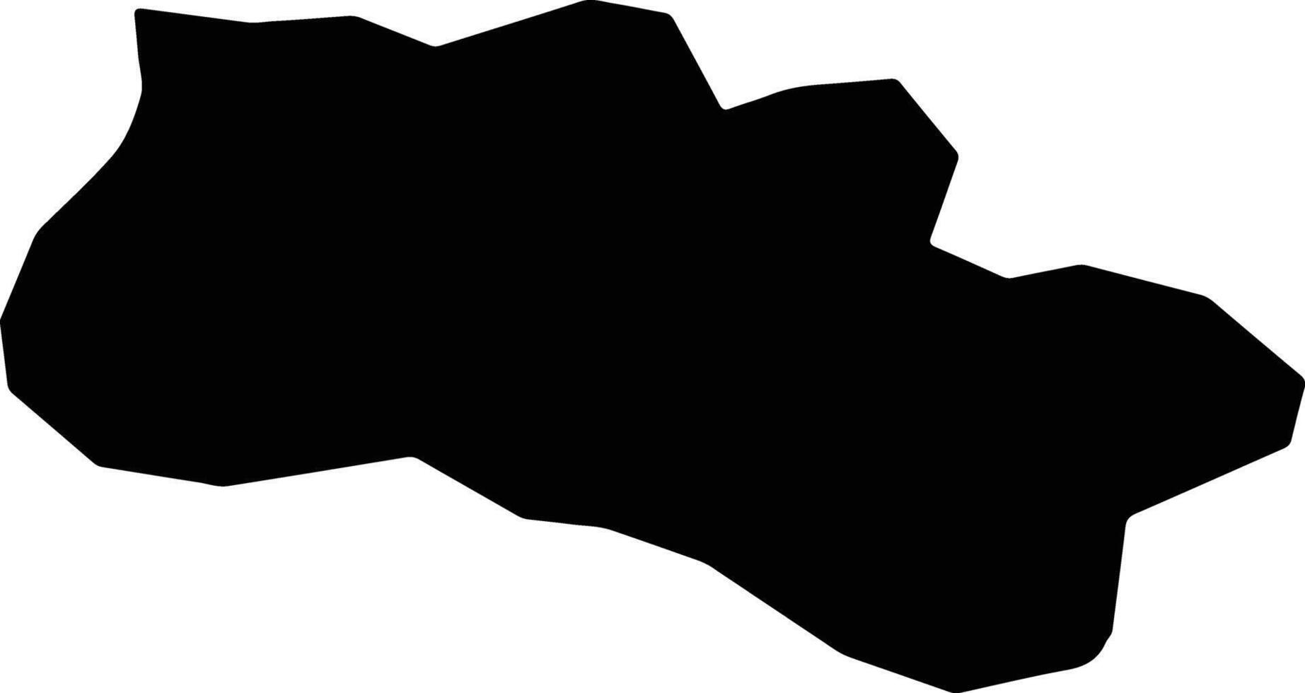 Yangdok North Korea silhouette map vector
