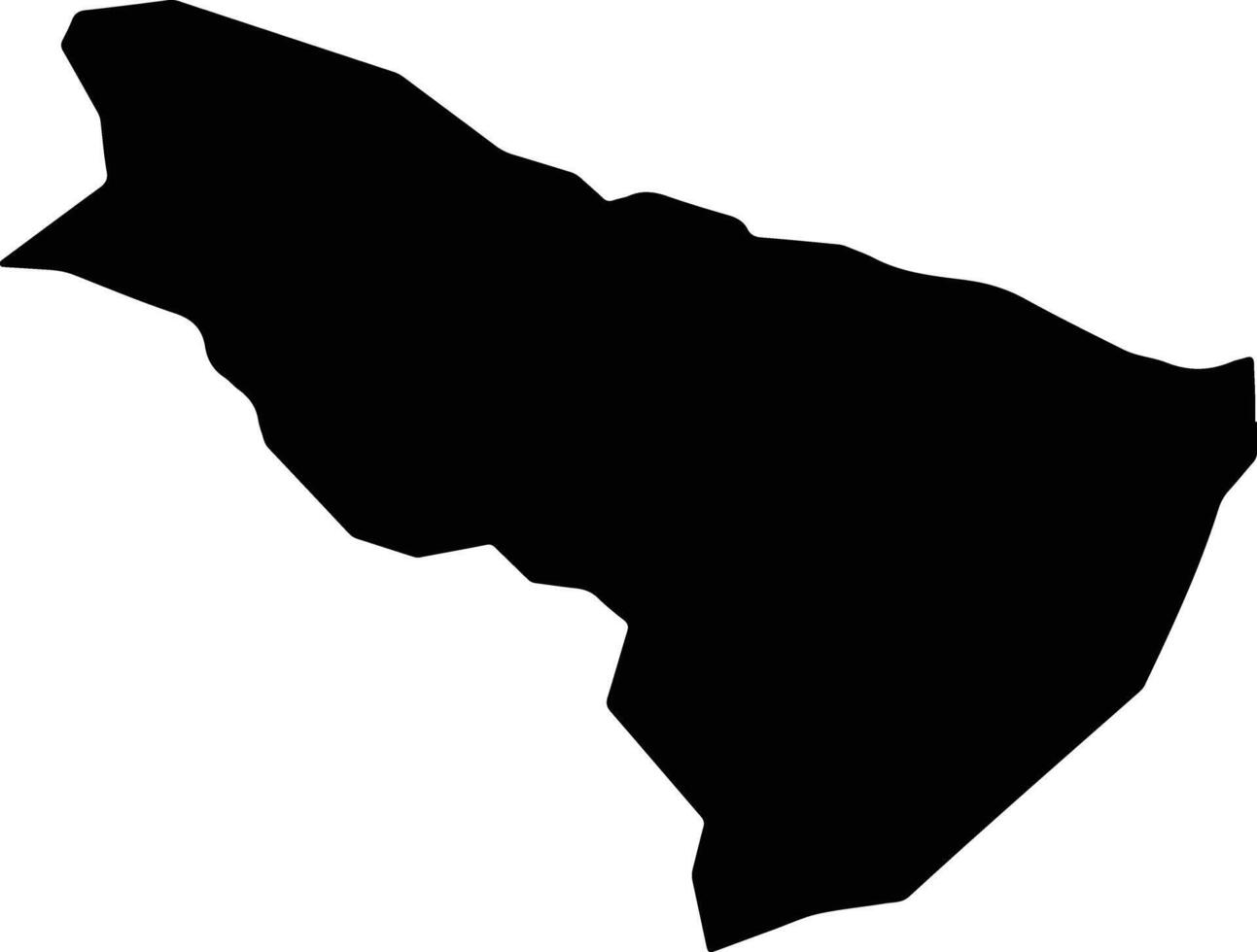 Yangnyer Bhutan silhouette map vector