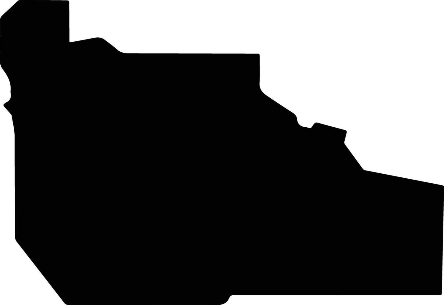 Yangoru Saussia District Papua New Guinea silhouette map vector