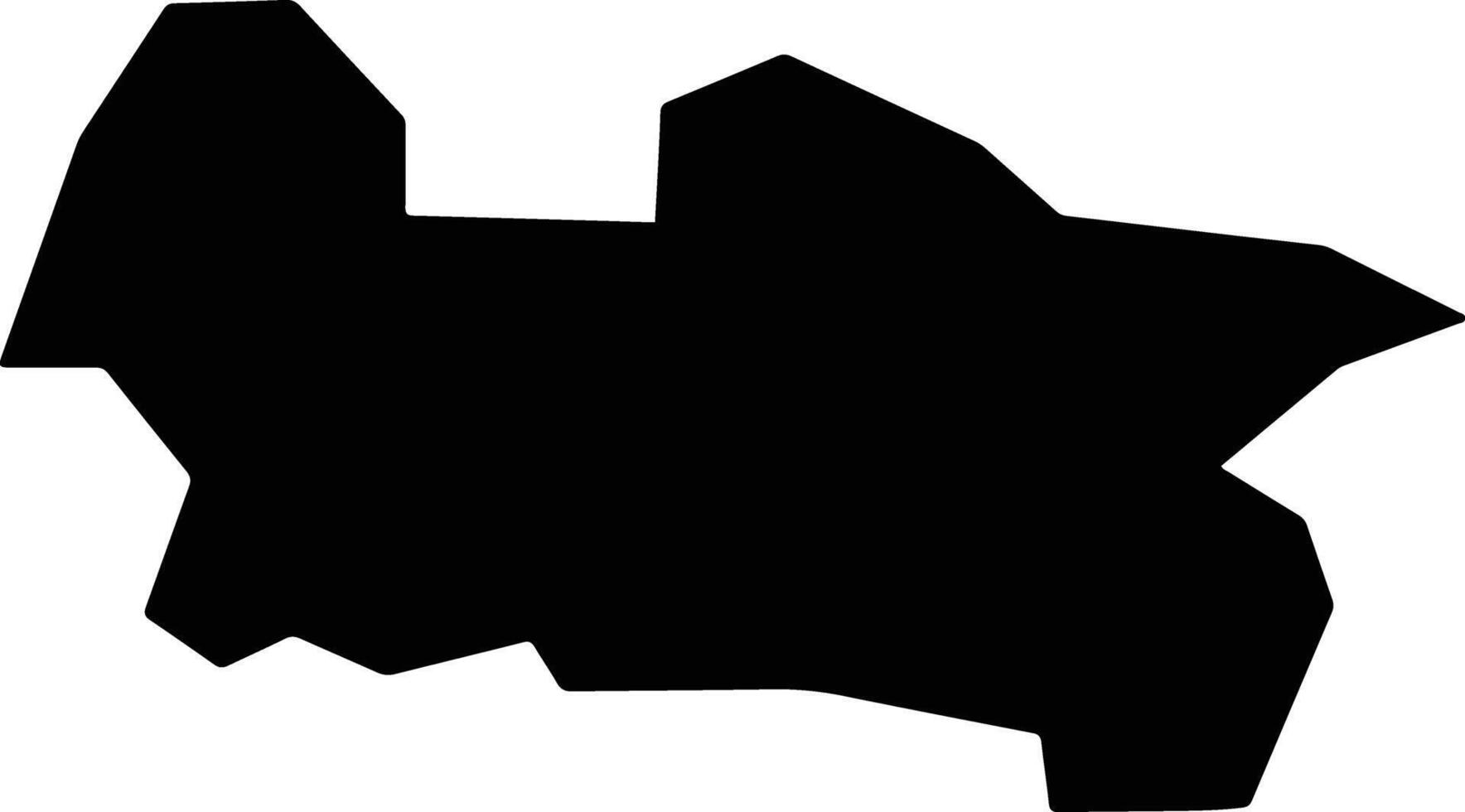 Yangpyeong gun South Korea silhouette map vector