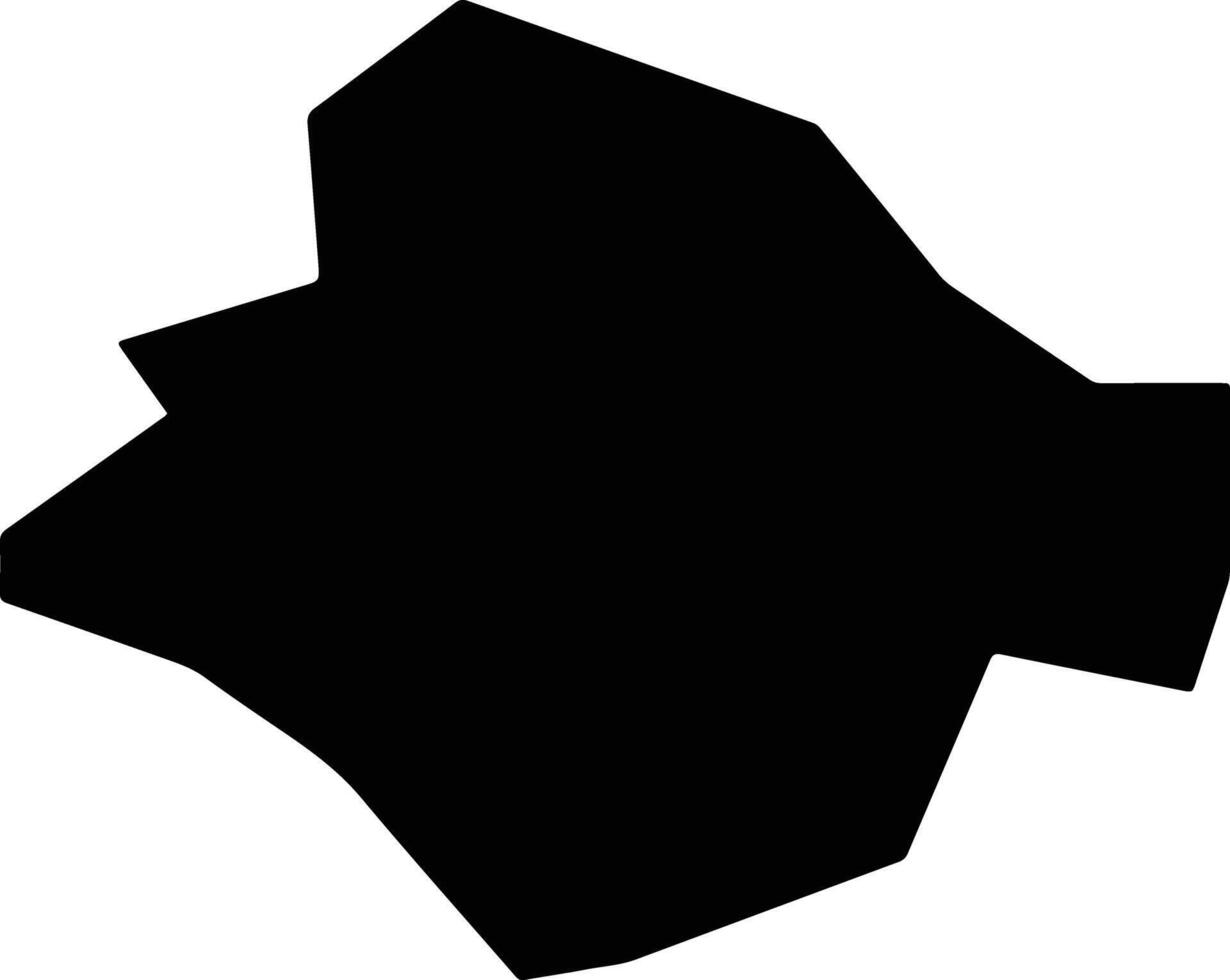 Yangsan si South Korea silhouette map vector