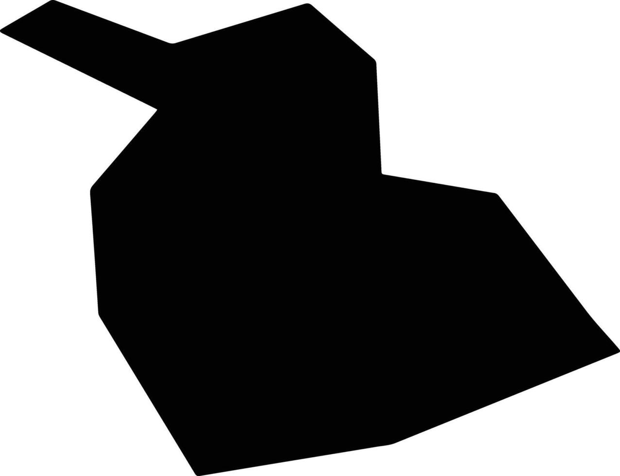 Yangxian China silhouette map vector