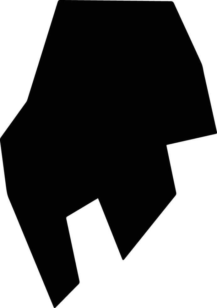 Yanjingxian China silhouette map vector