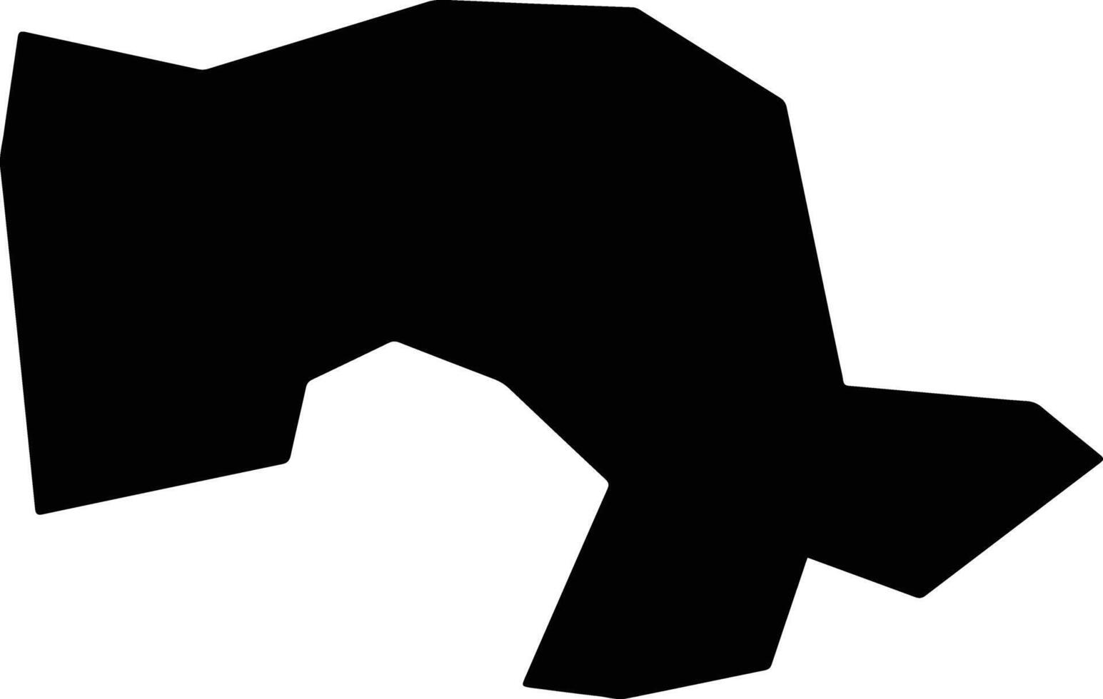 Yankwashi Nigeria silhouette map vector