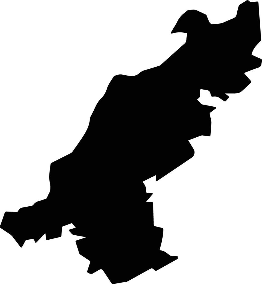 Yanshuei Taiwan silhouette map vector