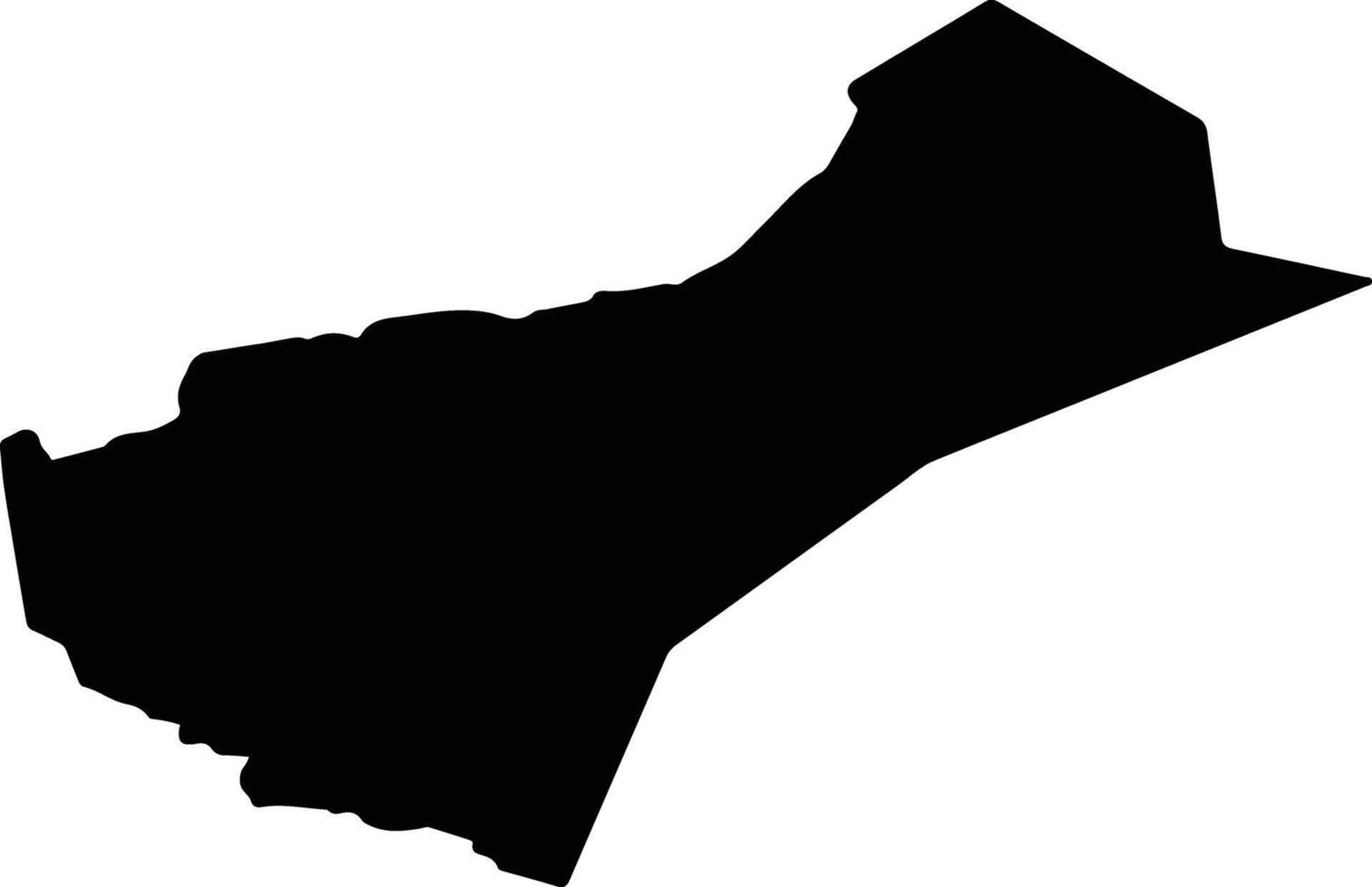 Yardymli District Azerbaijan silhouette map vector