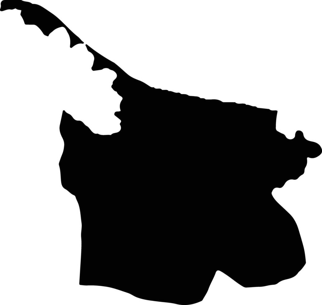 Yaring Thailand silhouette map vector
