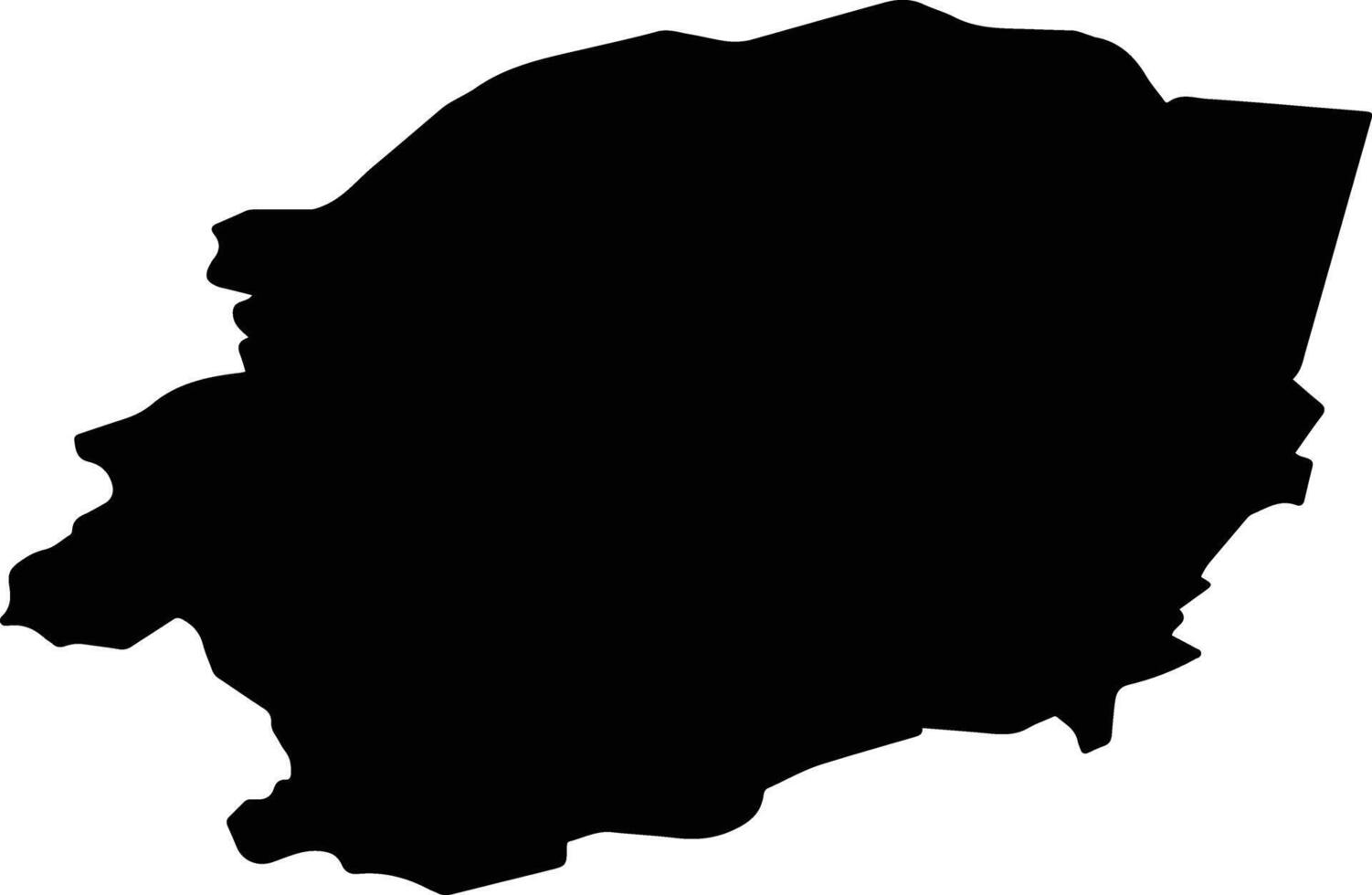 Yarsky District Russia silhouette map vector