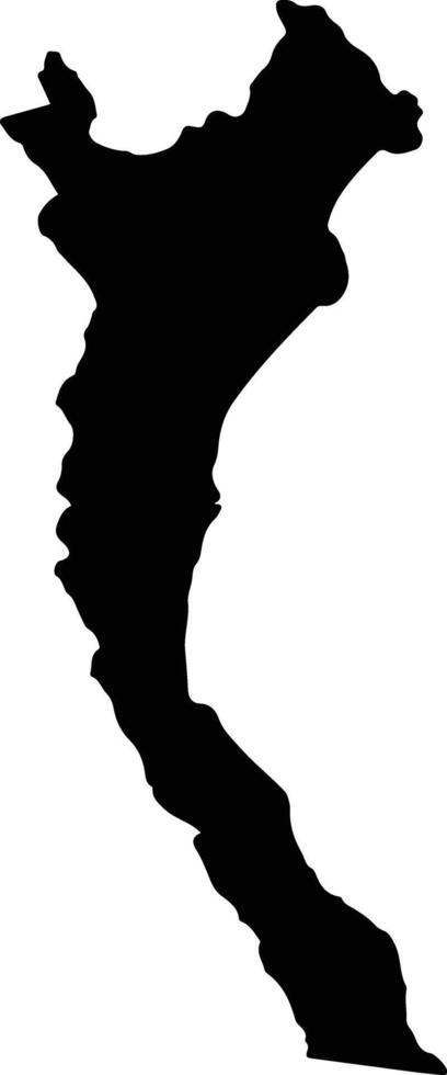 Yarrabah Australia silhouette map vector