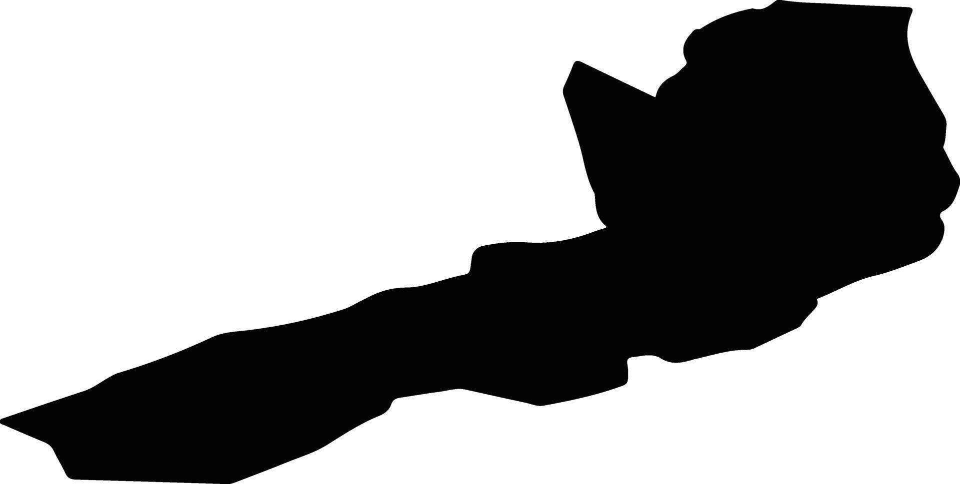 Yaruu Mongolia silhouette map vector
