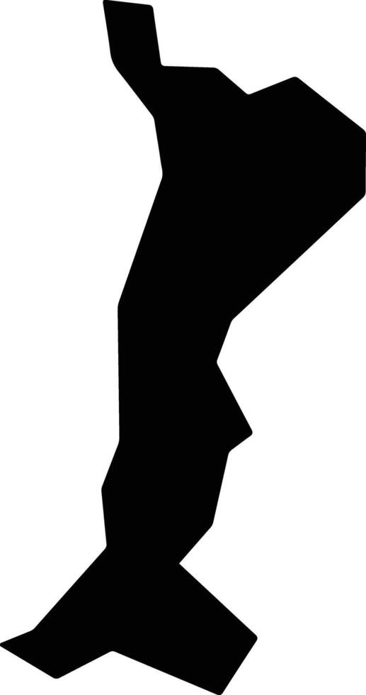Yauri Nigeria silhouette map vector