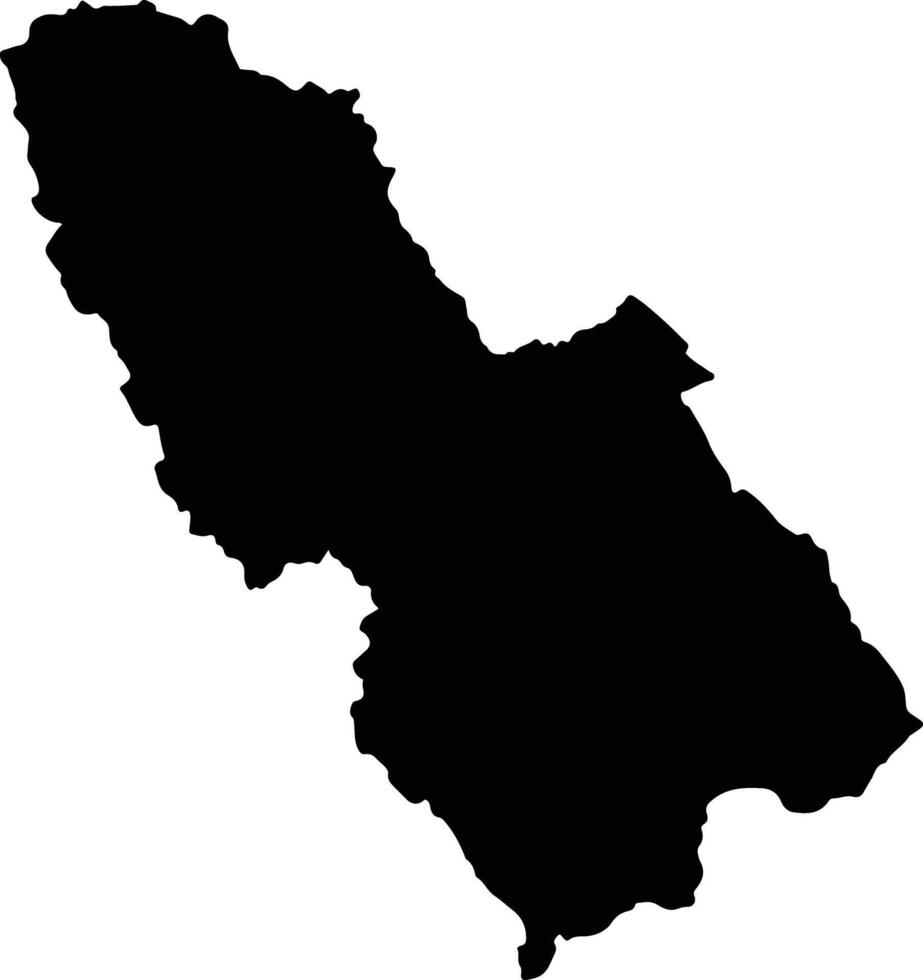 Yauli Peru silhouette map vector