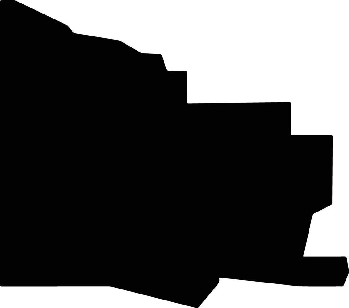 Yavapai United States silhouette map vector