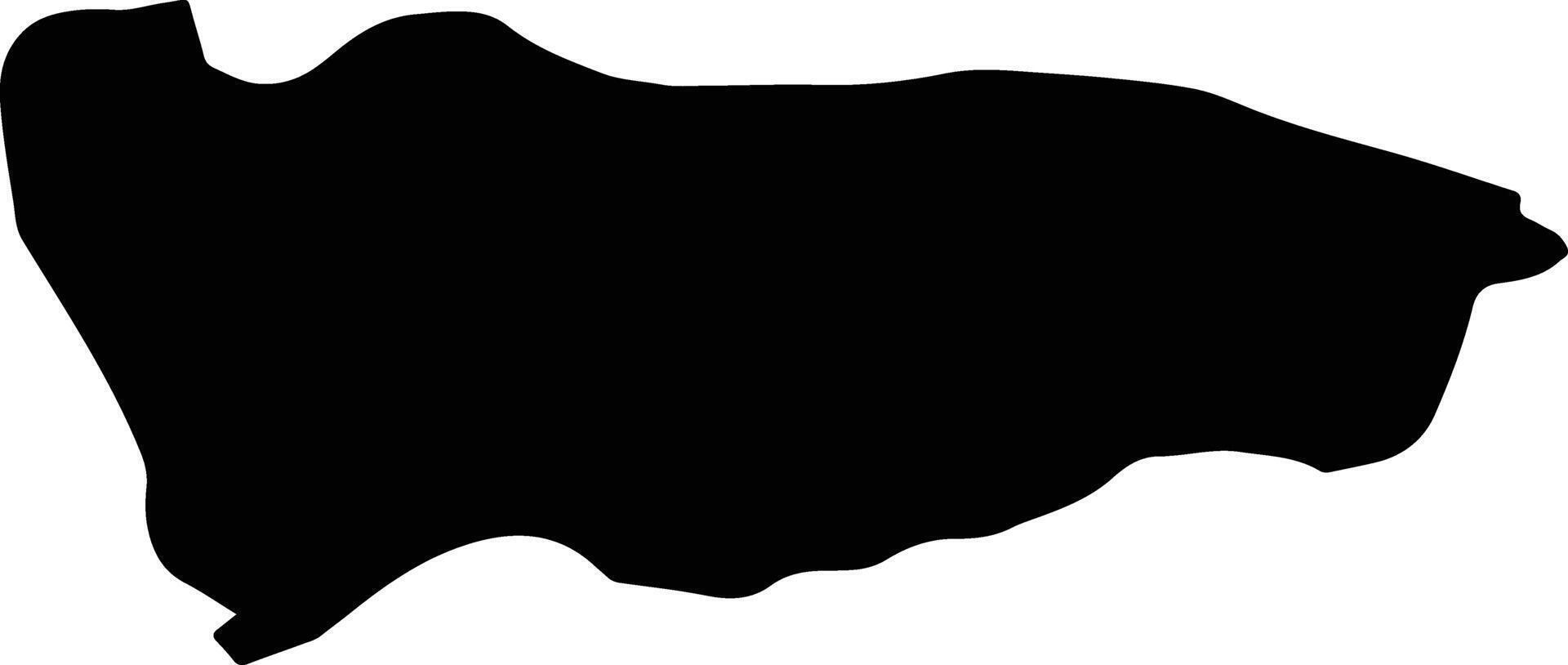 Yavuzeli Turkey silhouette map vector