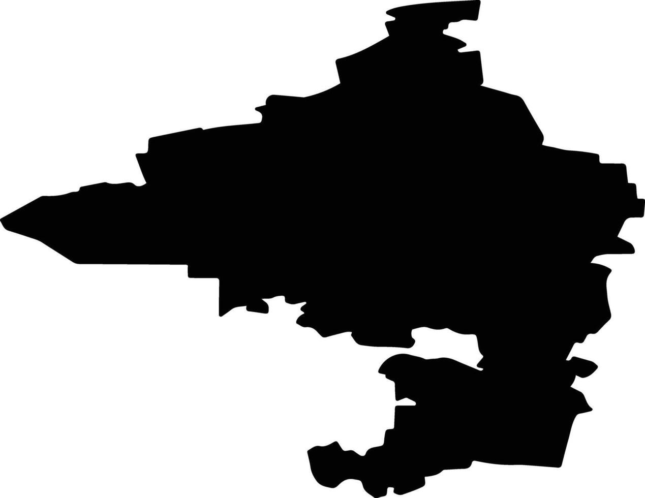 Yaysky District Russia silhouette map vector
