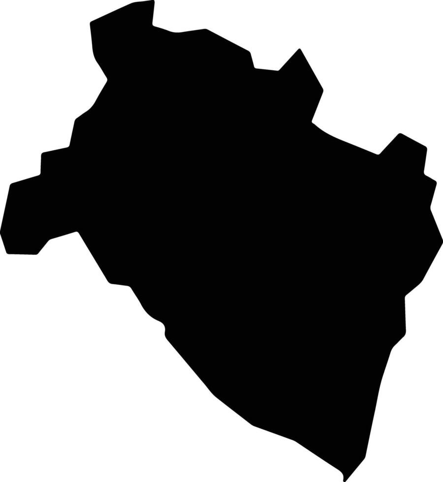 Yeallequelleh Liberia silhouette map vector