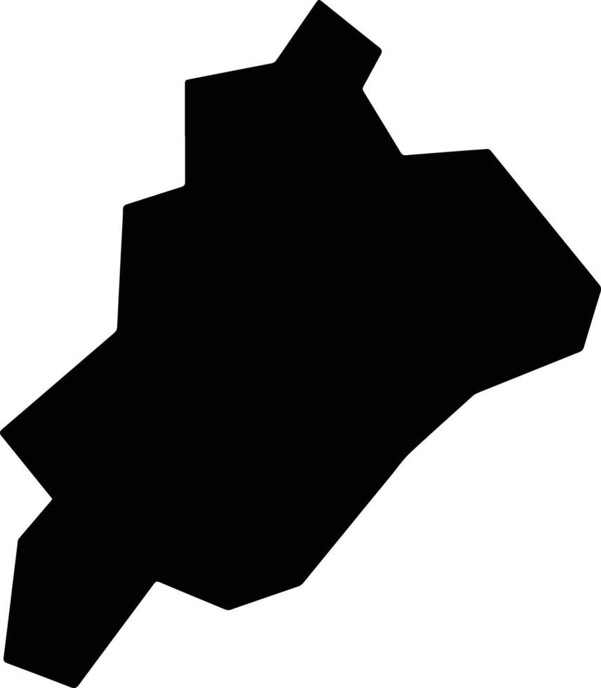 Yecheon gun South Korea silhouette map vector