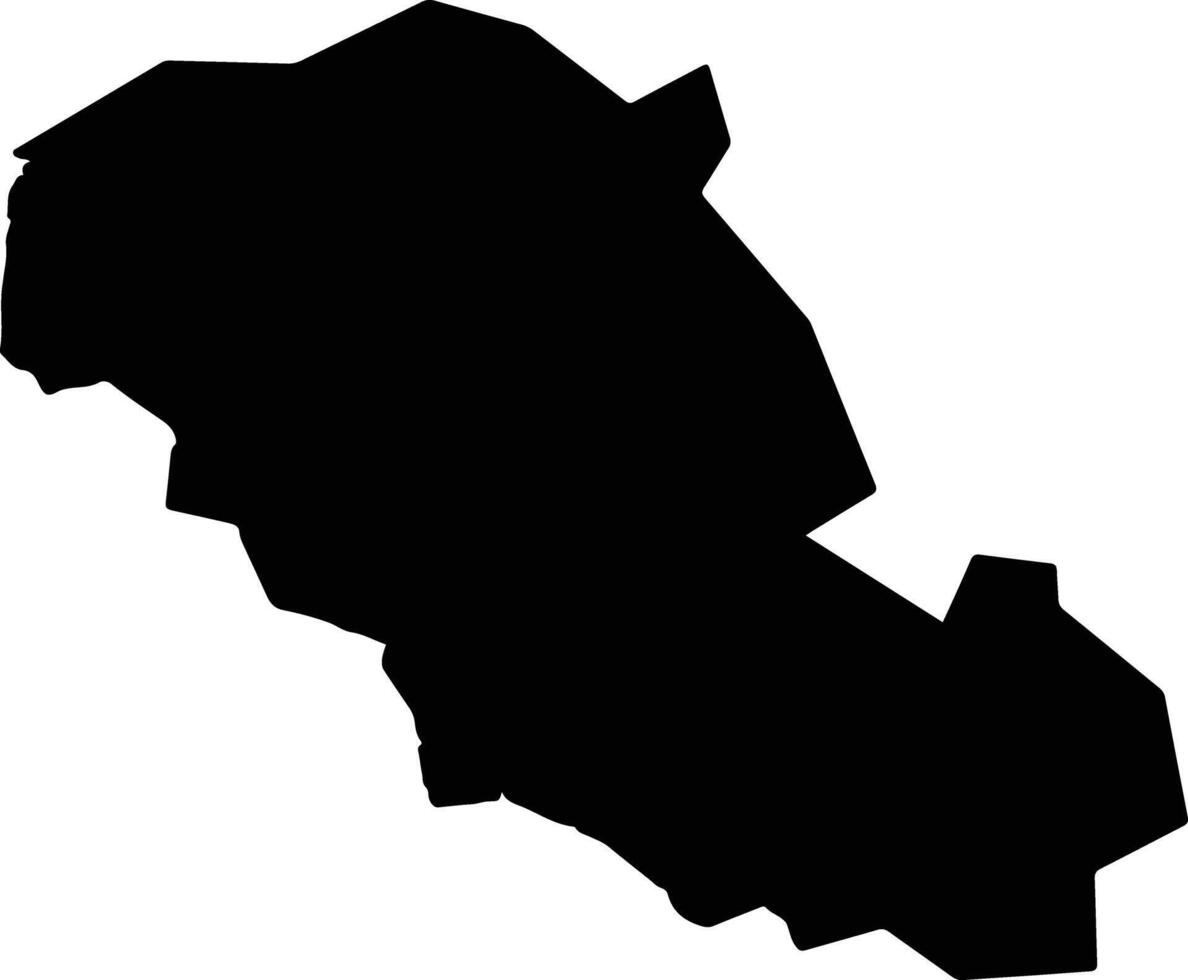 Yei South Sudan silhouette map vector