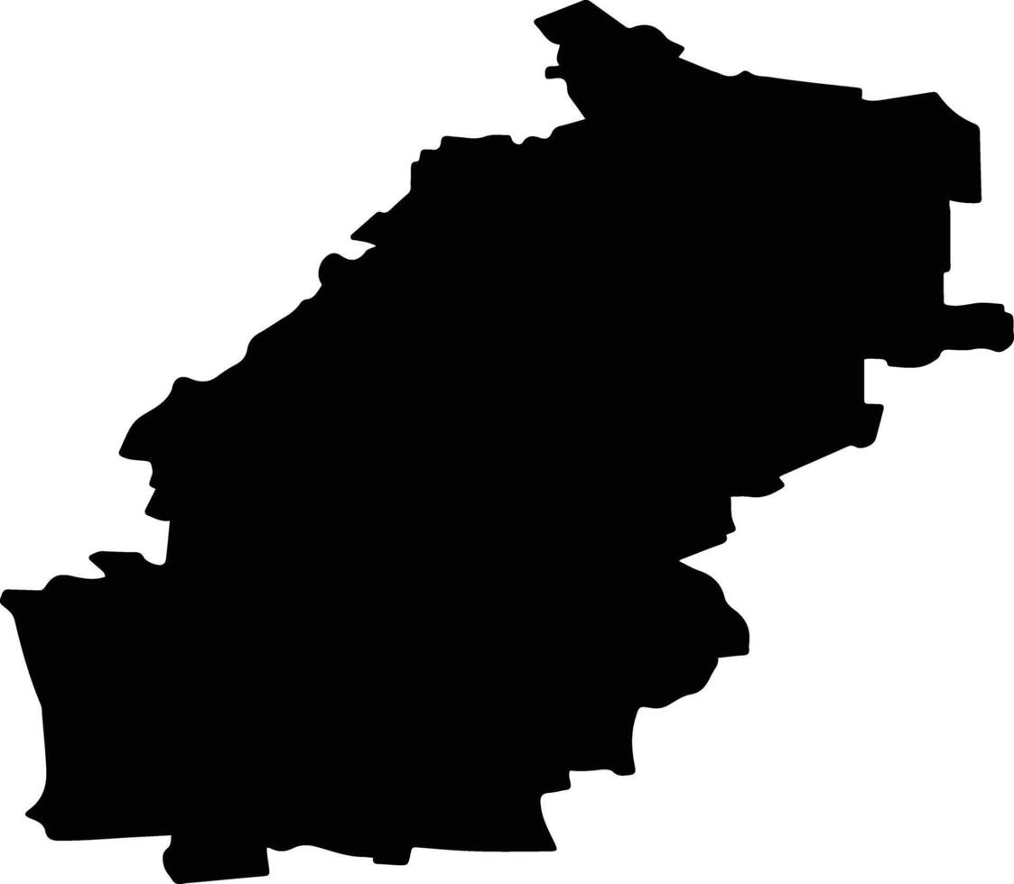 Yekaterinovsky District Russia silhouette map vector