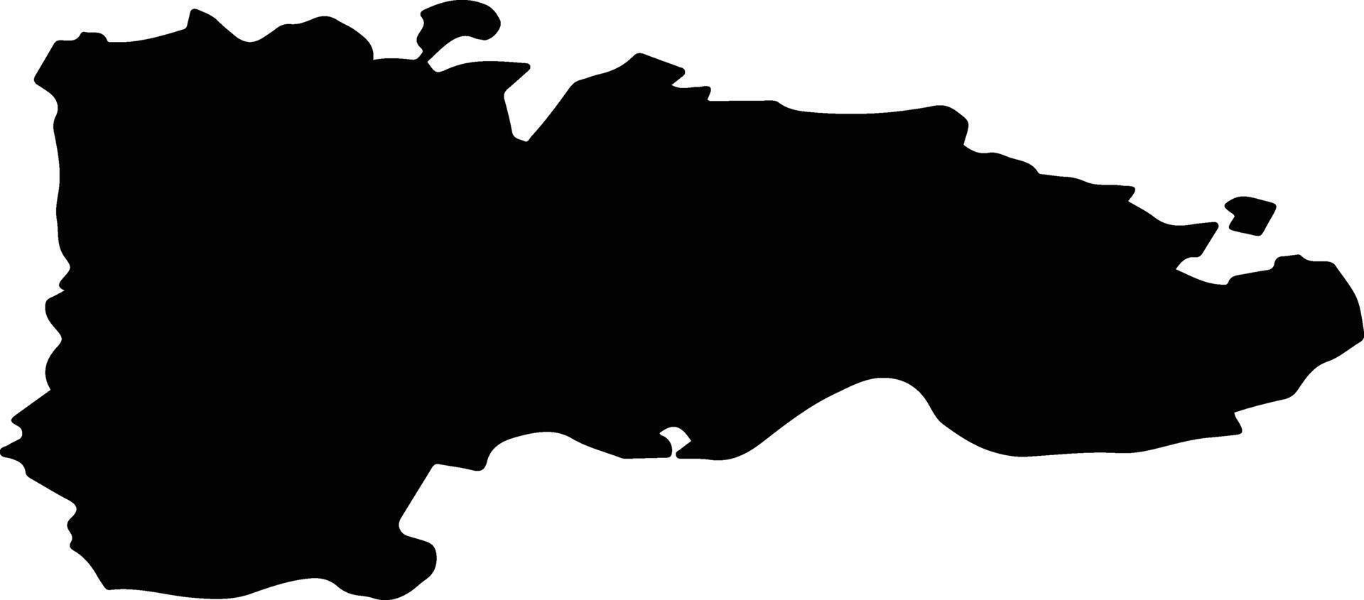 Yelabuzhsky District Russia silhouette map vector