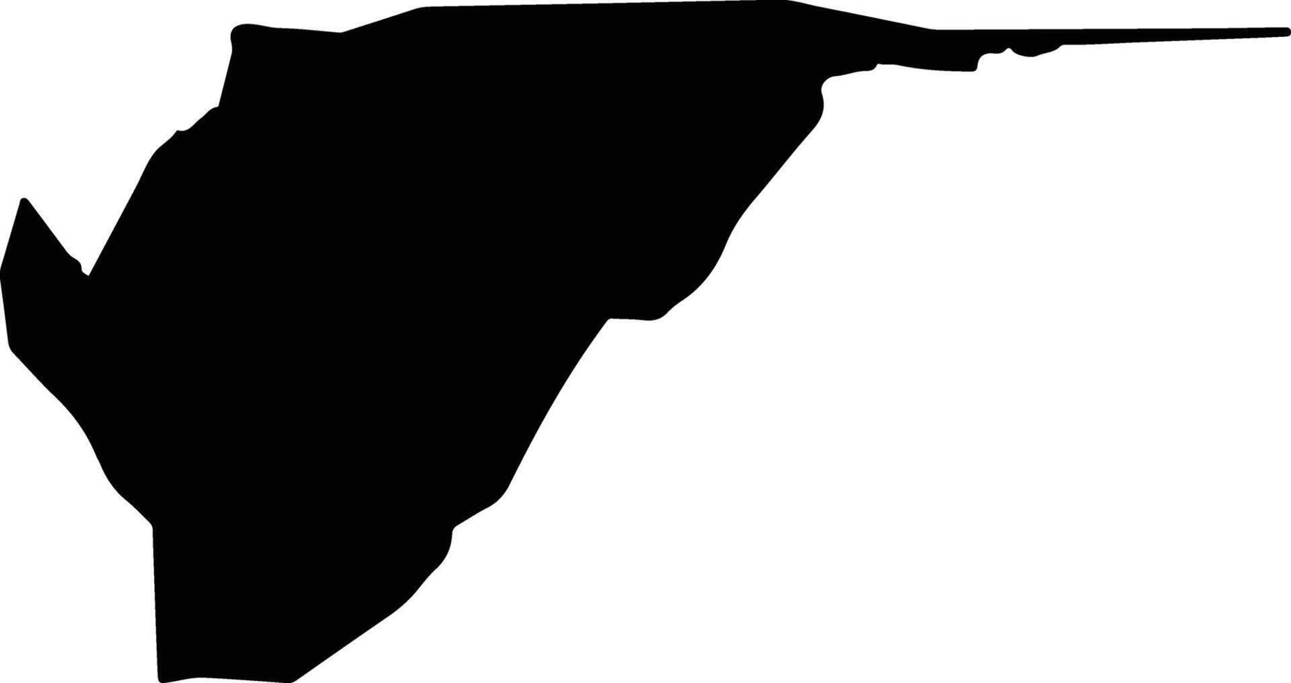 Yelimane Mali silhouette map vector