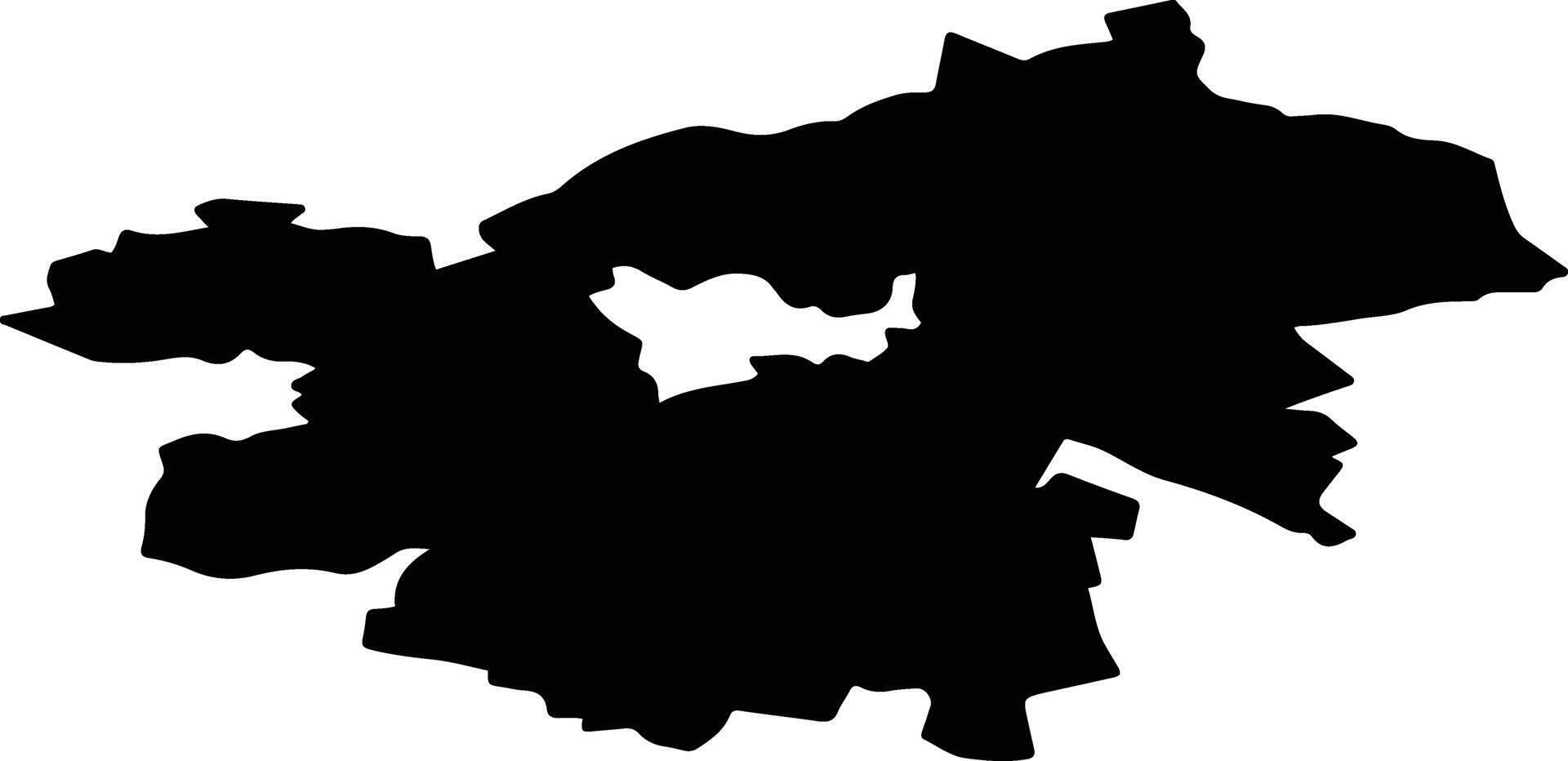 Yeletsky District Russia silhouette map vector