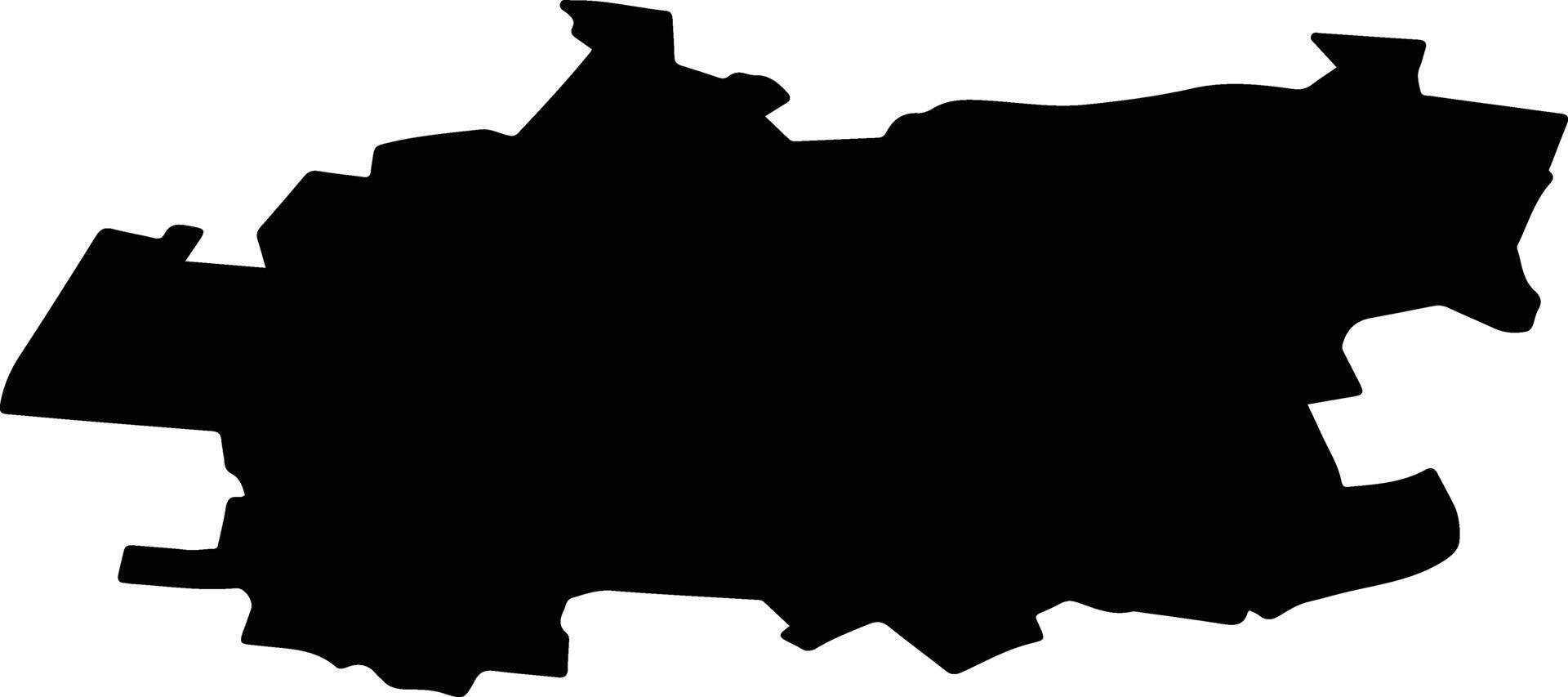 Yelkhovsky District Russia silhouette map vector