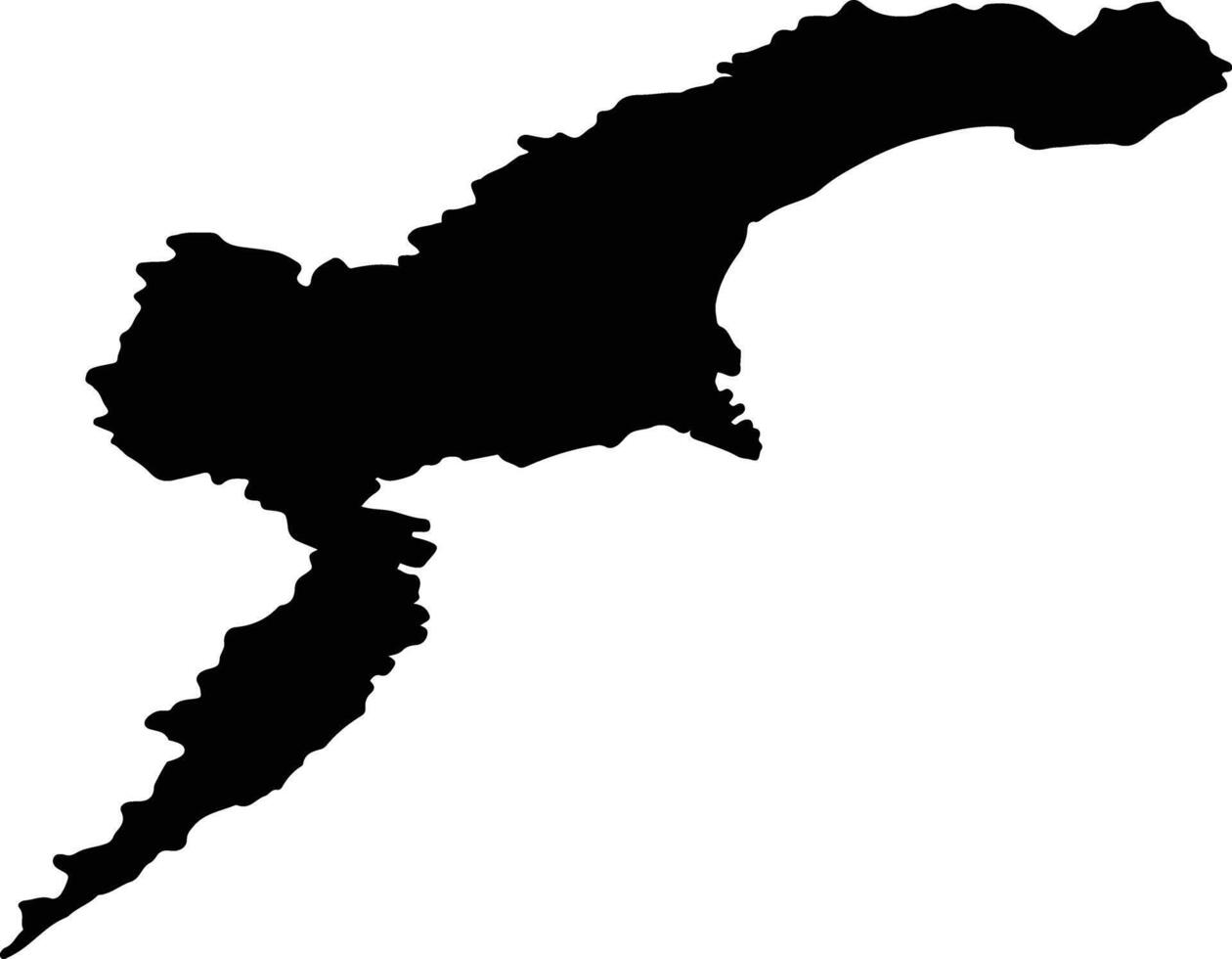 Yelizovsky District Russia silhouette map vector