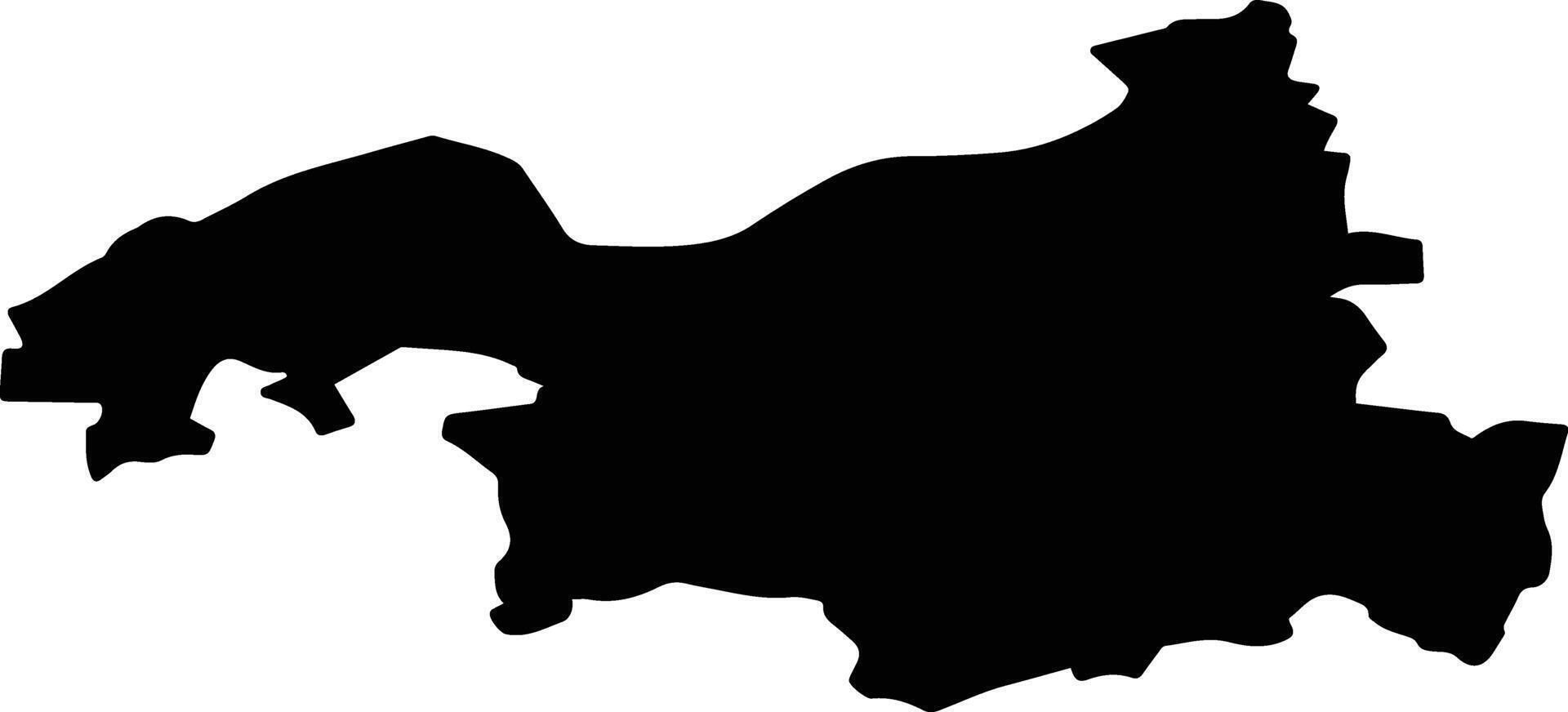 Yelovsky District Russia silhouette map vector