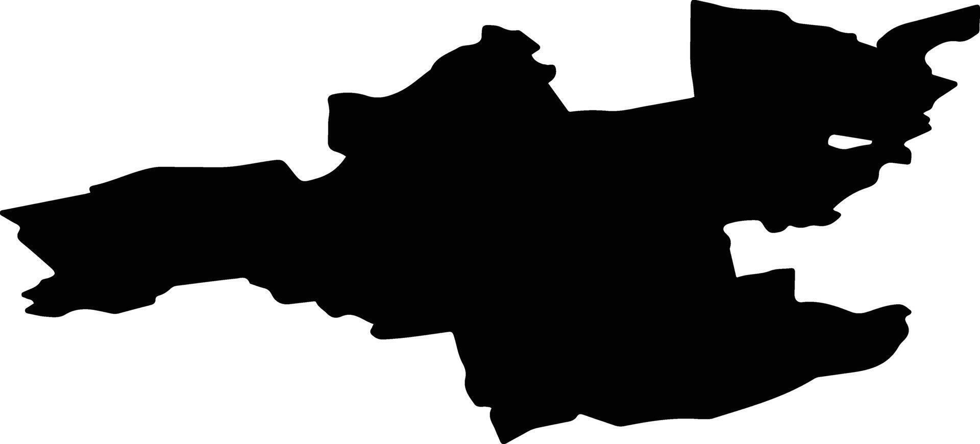 Yeltsovsky District Russia silhouette map vector