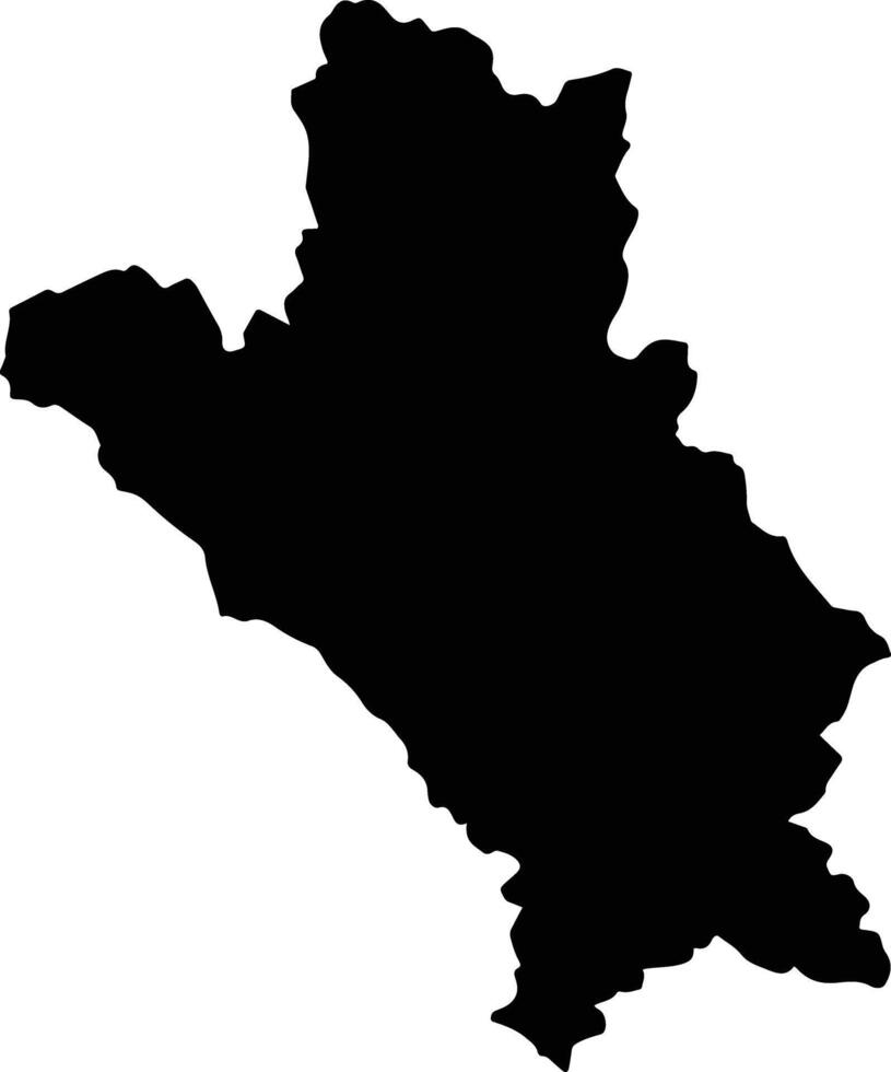 Yen Binh Vietnam silhouette map vector