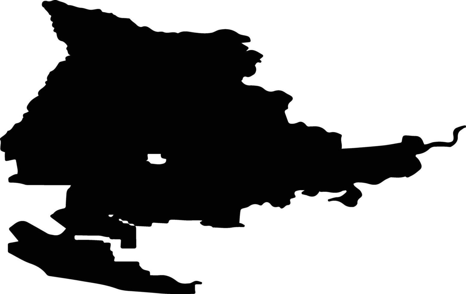 Yemelyanovsky Rayon Russia silhouette map vector