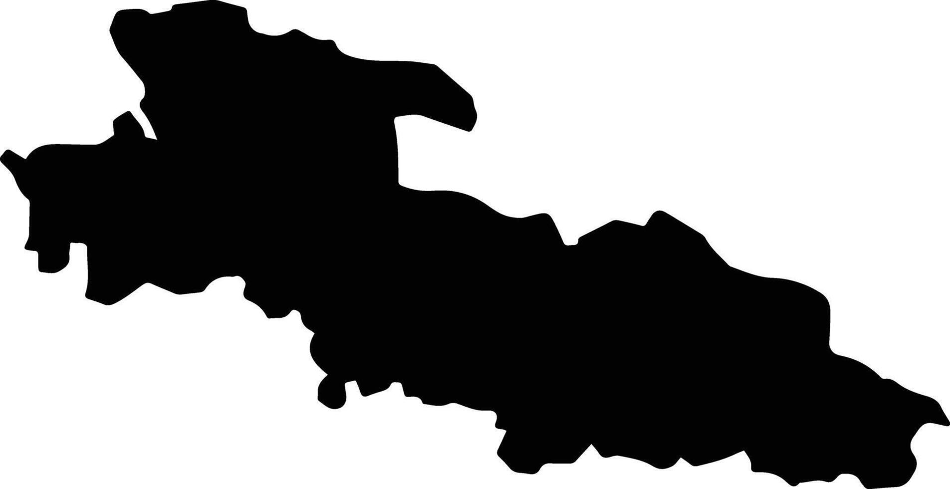 Yen Dinh Vietnam silhouette map vector