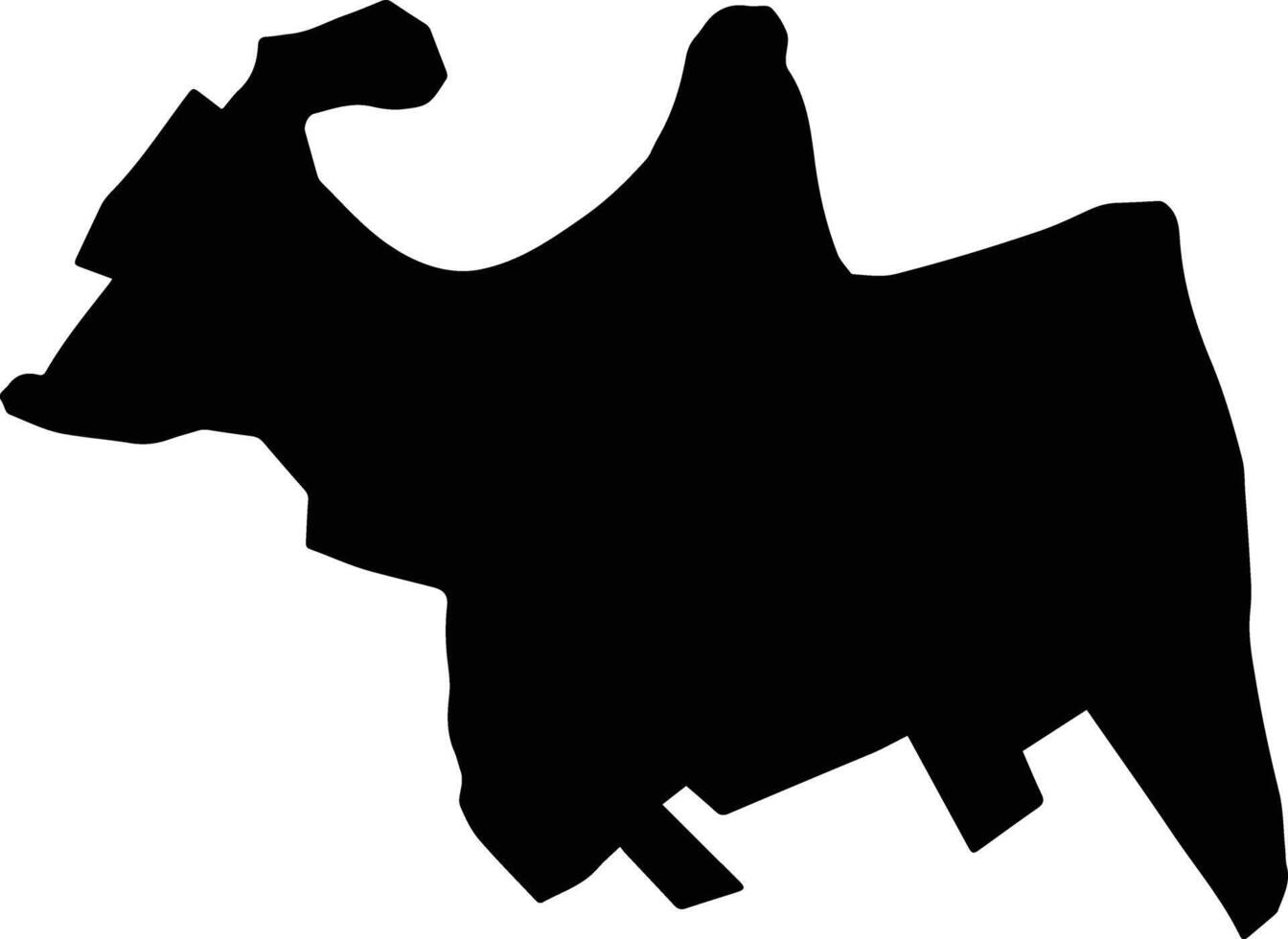 Yen Khanh Vietnam silhouette map vector
