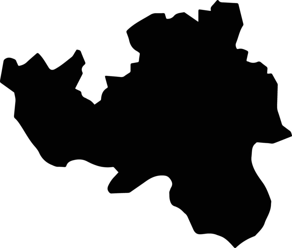 Yen Dung Vietnam silhouette map vector